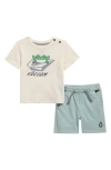 Volcom Graphic Print T-shirt & Shorts Set In Multi
