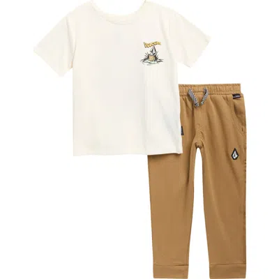 Volcom Kids'  Graphic T-shirt & Joggers Set In Multi