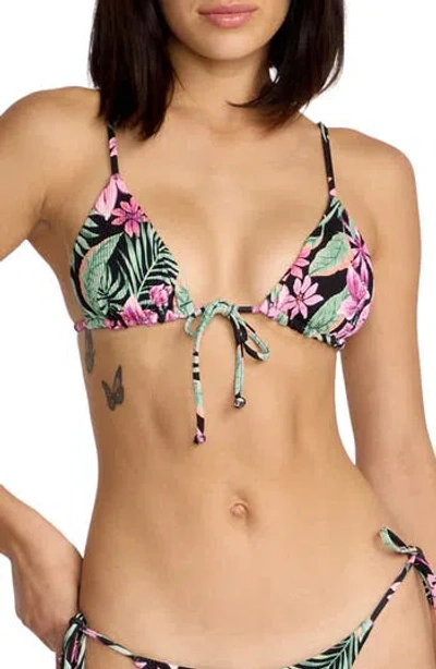 Volcom Gritty Aloha Triangle Bikini Top In Multi