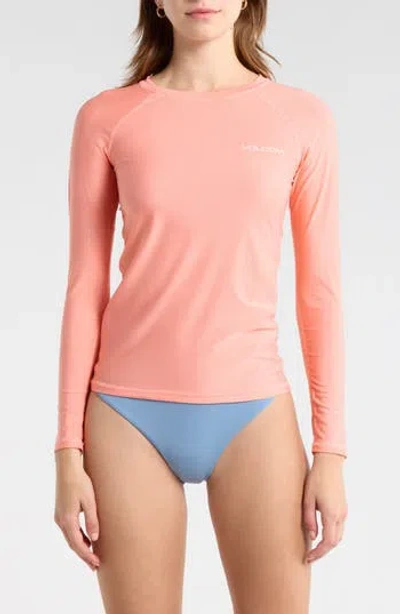 Volcom Hi Tide Long Sleeve Rashguard In Pink