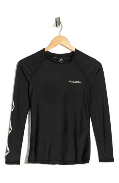 Volcom Hi Tide Long Sleeve Rashguard In Black