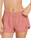 Volcom Juniors' 2" Simply Solid Swim Cover-up Shorts In Mauverose