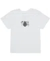 Volcom Juniors' Cupid Cotton Logo Graphic Baby T-shirt In White