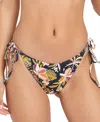 Volcom Juniors' Fronds Forever Printed Side-tie Bottoms In Multi