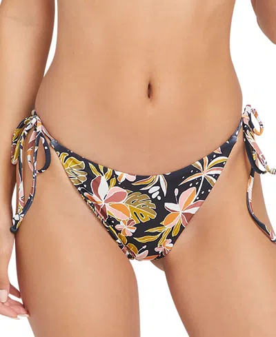 Volcom Juniors' Fronds Forever Printed Side-tie Bottoms In Multi
