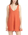 Volcom Juniors' Hang Loose Romper Swim Cover-up In Dust Red