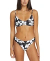 Volcom Juniors Midnight Lily Bikini Top Bottoms In Black