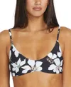 Volcom Midnight Lily Crop Bikini Top In Black
