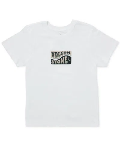 Volcom Juniors' Moon Baby Graphic Logo Short-sleeve T-shirt In White