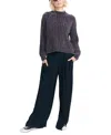 Volcom Juniors' She Savage Mock-neck Chenille Sweater In Dark Grey