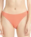 Volcom Juniors' Simply Seamless Cheeky Bikini Bottoms In Electric Coral