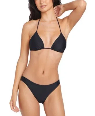 VOLCOM JUNIORS SIMPLY SOLID SLIDE TRIANGLE BIKINI TOP V WAIST BIKINI BOTTOMS