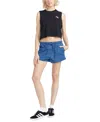Volcom Juniors' Stone Hour Cropped Cotton Tank Top In Black