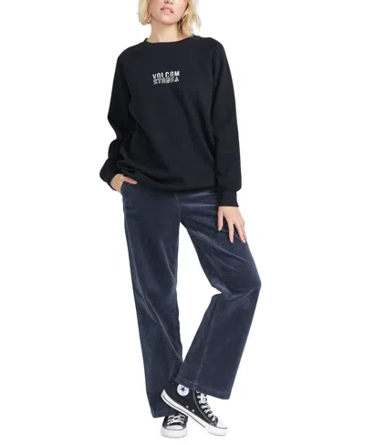 Volcom Juniors' 1991 Stoned Mid-rise Corduroy Pants In Black