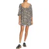 Volcom Juniors Womens Floral Print Above The Knee Babydoll Dress In Multi