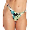 Volcom Juniors Womens Floral Print Nylon Swim Bottom Separates In Black