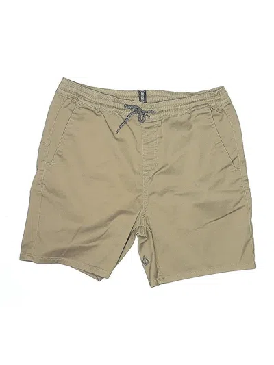 Pre-owned Volcom Khaki Shorts In Brown