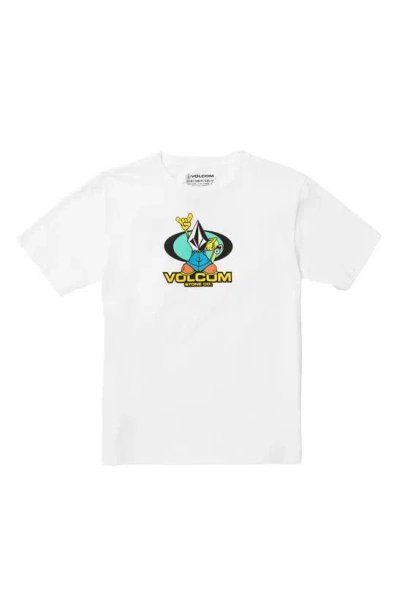 Volcom Kids' Baggy Graphic T-shirt In White