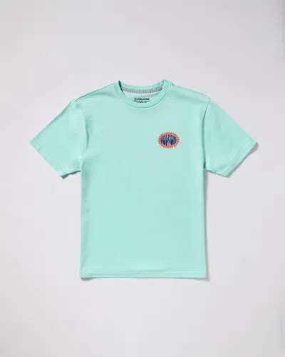 Volcom Kids' Bb Solarized Short Sleeve Tee In Blue