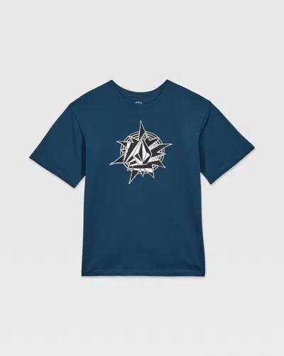 Volcom Kids' Big Boys' Yoink Short Sleeve Tee In Blue