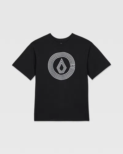 Volcom Kids' Circle Split Short Sleeve Tee In Black