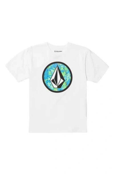 Volcom Kids' Circle Stone Graphic T-shirt In White