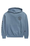 Volcom Kids' Diffuse Oversize Pullover Hoodie In Blue