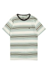 Volcom Kids' Excluder Stripe Cotton T-shirt In Multi