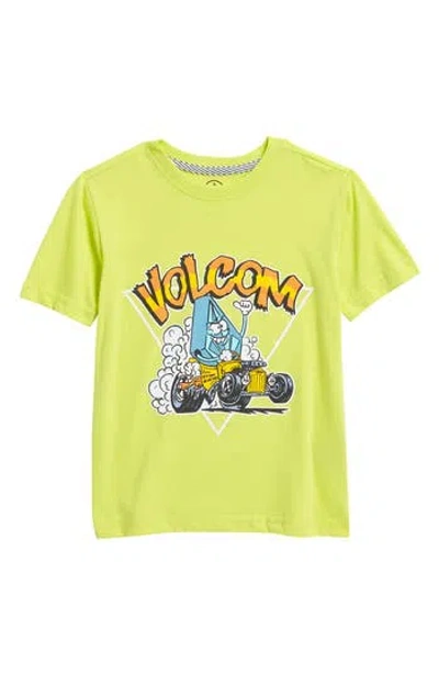 Volcom Kids' Hot Rodder Graphic T-shirt In Green