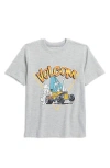 Volcom Kids' Hot Rodder Graphic T-shirt In Grey Heather