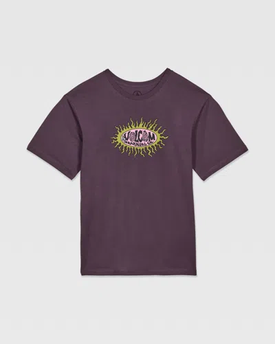 Volcom Kids' Live Wire Short Sleeve Tee In Purple