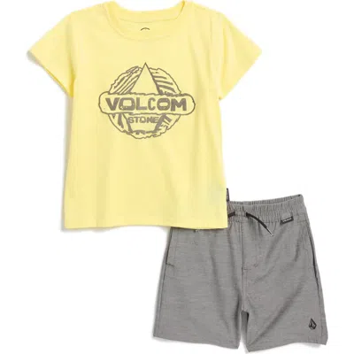 Volcom Kids' Logo Cotton Jersey T-shirt & Hybrid Shorts Set