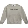 Volcom Kids' Logo Fleece Sweatshirt In Gray