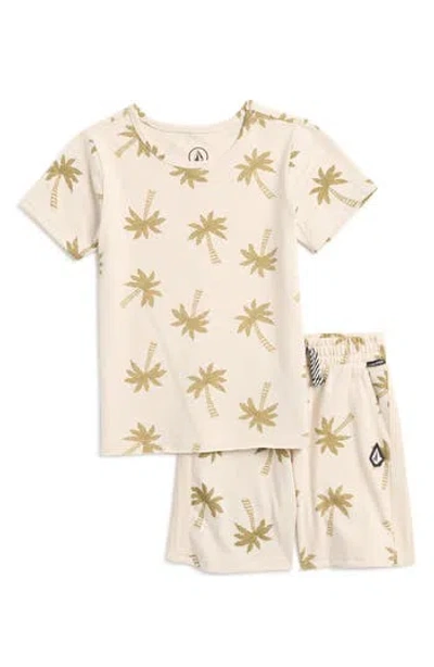 Volcom Babies'  Kids' Jersey T-shirt & Shorts Set In Stone