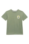Volcom Kids' Plated Cotton Blend Graphic T-shirt In Green