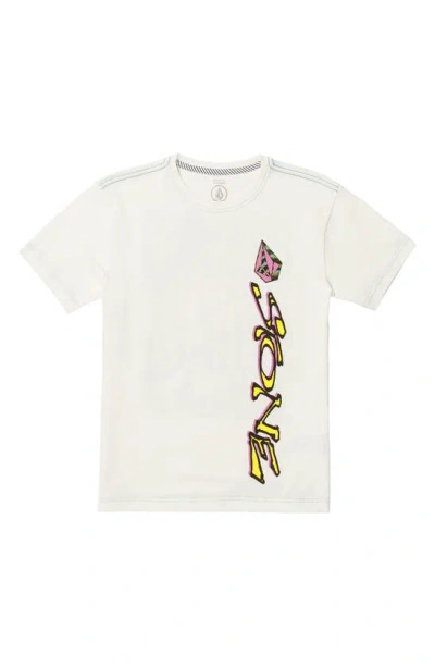 Volcom Kids' Sea Punk Cotton Graphic T-shirt In Off White