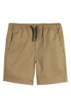 Volcom Kids' Stretch Twill Shorts In Khaki