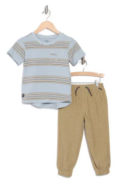 Volcom Kids' T-shirt & Joggers Set In Blue