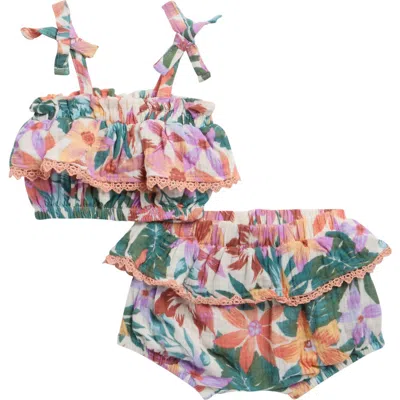 Volcom Babies'  Kids' Tropical Ruffle Two-piece Swimsuit In Multi