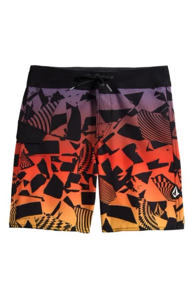 Volcom Kids' Uproar Mod Board Shorts In Black