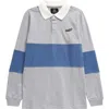 Volcom Big Boys Vando Colorblocked Long-sleeve Polo Shirt In Grey Heather