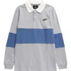 Volcom Big Boys Vando Colorblocked Long-sleeve Polo Shirt In Grey Heather