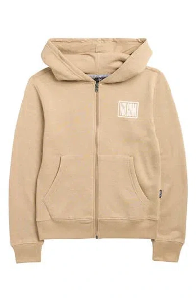 Volcom Kids' Watanite Fleece Zip Hoodie In Neutral