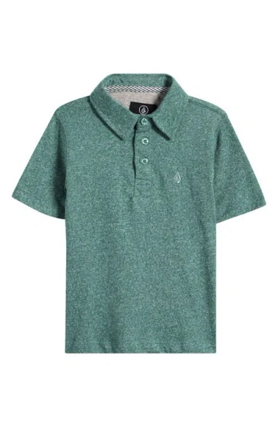 Volcom Kids' Wowser Cotton Blend Polo In Green