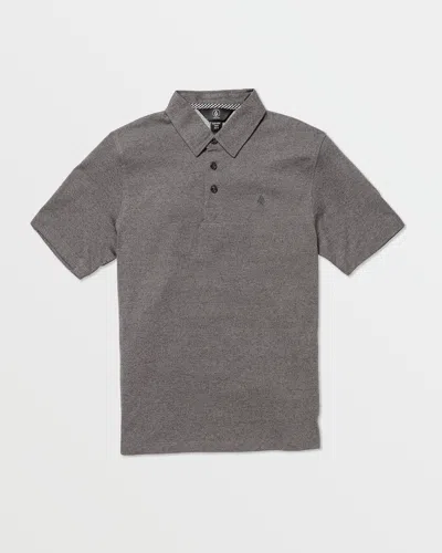 Volcom Kids' Wowzer Polo Short Sleeve Tee In Black