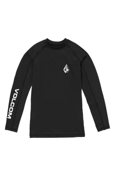 Volcom Lido Long Sleeve Rashguard In Black