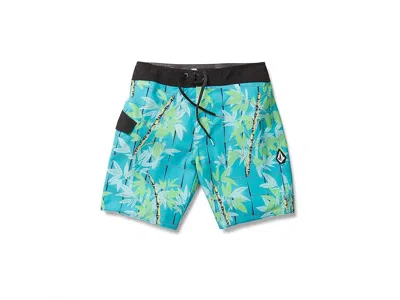 Volcom Lido Print Mod (big Kids) Boy's Swimwear Clearwater : 28 (16 Big Kids), Elastane/polyester In Blue