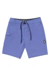 Volcom Lido Solid Mod Board Shorts In Ballpoint Blue