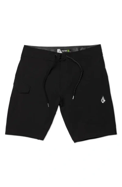 Volcom Lido Solid Mod Board Shorts In Black
