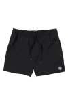 Volcom Lido Solid Swim Trunks In Black